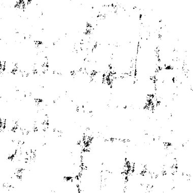 Vektör grunge dokusu. Siyah beyaz arka plan. Soyut monokrom resim koyu tonlarda solmuş bir efekt içerir