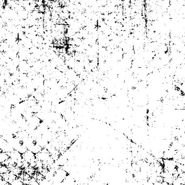 Vektör grunge dokusu. Siyah beyaz arka plan. Soyut monokrom resim koyu tonlarda solmuş bir efekt içerir