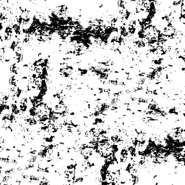 Vektör grunge dokusu. Siyah beyaz arka plan. Soyut monokrom resim koyu tonlarda solmuş bir efekt içerir