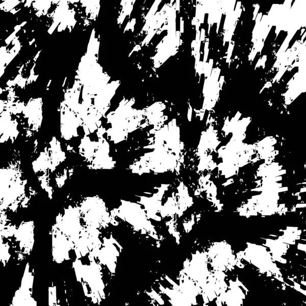 Grunge üst üste biniyor. Soyut siyah-beyaz vektör arkaplanı. Çatlak, leke ve noktalarda kirli desenli tek renkli klasik yüzey. Karanlık korku tarzında eski bir duvar.