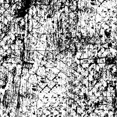 Çizik ve çiziklerle dolu siyah beyaz bir arka plan. Soyut vektör illüstrasyonu.