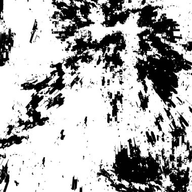 Sert, çizik, sıçramış grunge desenli fırça darbeleri. Dokuları üst üste koy. Siyah-beyaz boyanmış kağıt dokusu. Skeç grunge tasarımı. Poster, kapak, afiş, taklit, çıkartma düzeni için kullan