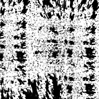 Sert, çizik, sıçramış grunge desenli fırça darbeleri. Dokuları üst üste koy. Siyah-beyaz boyanmış kağıt dokusu. Skeç grunge tasarımı. Poster, kapak, afiş, taklit, çıkartma düzeni için kullan