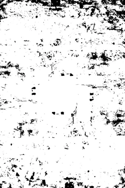 Siyah Beyaz Dokusunda Sıkıntılı Bir Arka Plan Toz Lekeler Çizikler — Stok Vektör