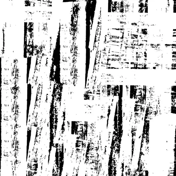 带有抽象磨擦纹理的黑白图案 — 图库矢量图片