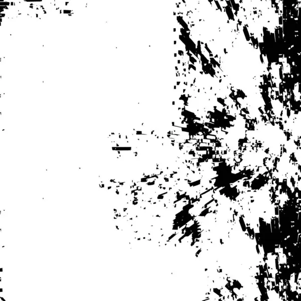 带有抽象磨擦纹理的黑白图案 — 图库矢量图片