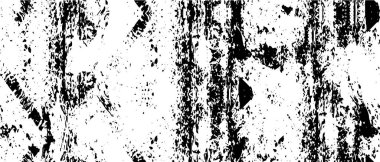 Grunge üst üste biniyor. Soyut siyah-beyaz vektör arkaplanı. Çatlak, leke ve noktalarda kirli desenli tek renkli klasik yüzey. Karanlık korku tarzında eski bir duvar.