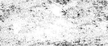 Grunge üst üste biniyor. Soyut siyah-beyaz vektör arkaplanı. Çatlak, leke ve noktalarda kirli desenli tek renkli klasik yüzey. Karanlık korku tarzında eski bir duvar.