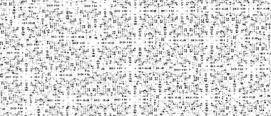 Grunge üst üste biniyor. Soyut siyah-beyaz vektör arkaplanı. Çatlak, leke ve noktalarda kirli desenli tek renkli klasik yüzey. Karanlık korku tarzında eski bir duvar.