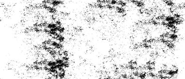 Grunge üst üste biniyor. Soyut siyah-beyaz vektör arkaplanı. Çatlak, leke ve noktalarda kirli desenli tek renkli klasik yüzey. Karanlık korku tarzında eski bir duvar.