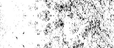 Grunge üst üste biniyor. Soyut siyah-beyaz vektör arkaplanı. Çatlak, leke ve noktalarda kirli desenli tek renkli klasik yüzey. Karanlık korku tarzında eski bir duvar.