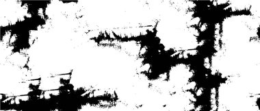 Grunge üst üste biniyor. Soyut siyah-beyaz vektör arkaplanı. Çatlak, leke ve noktalarda kirli desenli tek renkli klasik yüzey. Karanlık korku tarzında eski bir duvar.