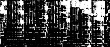 Grunge üst üste biniyor. Soyut siyah-beyaz vektör arkaplanı. Çatlak, leke ve noktalarda kirli desenli tek renkli klasik yüzey. Karanlık korku tarzında eski bir duvar.