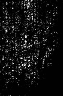 Grunge üst üste biniyor. Soyut siyah-beyaz vektör arkaplanı. Çatlak, leke ve noktalarda kirli desenli tek renkli klasik yüzey. Karanlık korku tarzında eski bir duvar.