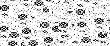 Grunge üst üste biniyor. Soyut siyah-beyaz vektör arkaplanı. Çatlak, leke ve noktalarda kirli desenli tek renkli klasik yüzey. Karanlık korku tarzında eski bir duvar.