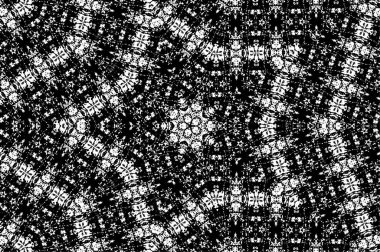 Grunge üst üste biniyor. Soyut siyah-beyaz vektör arkaplanı. Çatlak, leke ve noktalarda kirli desenli tek renkli klasik yüzey. Karanlık korku tarzında eski bir duvar.