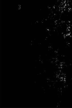 Grunge üst üste biniyor. Soyut siyah-beyaz vektör arkaplanı. Çatlak, leke ve noktalarda kirli desenli tek renkli klasik yüzey. Karanlık korku tarzında eski bir duvar.