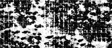 Grunge üst üste biniyor. Soyut siyah-beyaz vektör arkaplanı. Çatlak, leke ve noktalarda kirli desenli tek renkli klasik yüzey. Karanlık korku tarzında eski bir duvar.