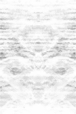 Grunge üst üste biniyor. Soyut siyah-beyaz vektör arkaplanı. Çatlak, leke ve noktalarda kirli desenli tek renkli klasik yüzey. Karanlık korku tarzında eski bir duvar.