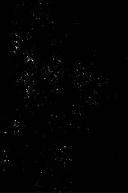 Grunge üst üste biniyor. Soyut siyah-beyaz vektör arkaplanı. Çatlak, leke ve noktalarda kirli desenli tek renkli klasik yüzey. Karanlık korku tarzında eski bir duvar.