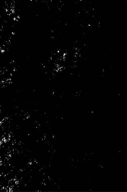 Grunge üst üste biniyor. Soyut siyah-beyaz vektör arkaplanı. Çatlak, leke ve noktalarda kirli desenli tek renkli klasik yüzey. Karanlık korku tarzında eski bir duvar.