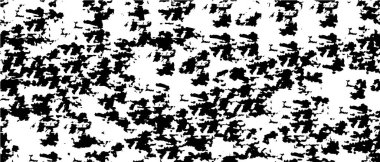 Grunge üst üste biniyor. Soyut siyah-beyaz vektör arkaplanı. Çatlak, leke ve noktalarda kirli desenli tek renkli klasik yüzey. Karanlık korku tarzında eski bir duvar.