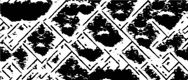 Grunge üst üste biniyor. Soyut siyah-beyaz vektör arkaplanı. Çatlak, leke ve noktalarda kirli desenli tek renkli klasik yüzey. Karanlık korku tarzında eski bir duvar.