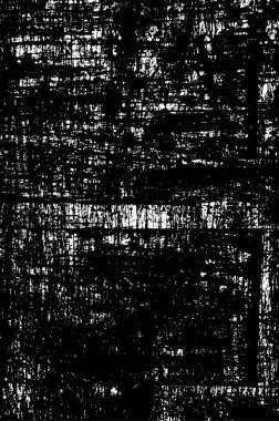 Grunge üst üste biniyor. Soyut siyah-beyaz vektör arkaplanı. Çatlak, leke ve noktalarda kirli desenli tek renkli klasik yüzey. Karanlık korku tarzında eski bir duvar.