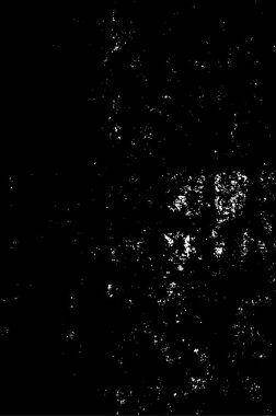 Grunge üst üste biniyor. Soyut siyah-beyaz vektör arkaplanı. Çatlak, leke ve noktalarda kirli desenli tek renkli klasik yüzey. Karanlık korku tarzında eski bir duvar.