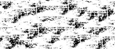 Grunge üst üste biniyor. Soyut siyah-beyaz vektör arkaplanı. Çatlak, leke ve noktalarda kirli desenli tek renkli klasik yüzey. Karanlık korku tarzında eski bir duvar.