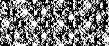 Grunge üst üste biniyor. Soyut siyah-beyaz vektör arkaplanı. Çatlak, leke ve noktalarda kirli desenli tek renkli klasik yüzey. Karanlık korku tarzında eski bir duvar.