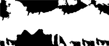 Grunge üst üste biniyor. Soyut siyah-beyaz vektör arkaplanı. Çatlak, leke ve noktalarda kirli desenli tek renkli klasik yüzey. Karanlık korku tarzında eski bir duvar.