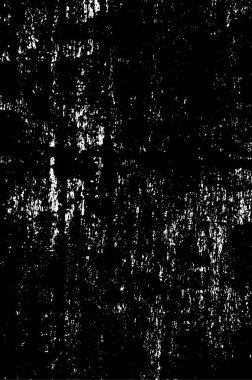 Grunge üst üste biniyor. Soyut siyah-beyaz vektör arkaplanı. Çatlak, leke ve noktalarda kirli desenli tek renkli klasik yüzey. Karanlık korku tarzında eski bir duvar.