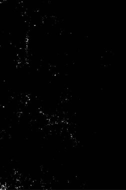 Grunge üst üste biniyor. Soyut siyah-beyaz vektör arkaplanı. Çatlak, leke ve noktalarda kirli desenli tek renkli klasik yüzey. Karanlık korku tarzında eski bir duvar.