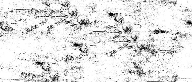 Grunge üst üste biniyor. Soyut siyah-beyaz vektör arkaplanı. Çatlak, leke ve noktalarda kirli desenli tek renkli klasik yüzey. Karanlık korku tarzında eski bir duvar.