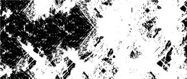 Grunge üst üste biniyor. Soyut siyah-beyaz vektör arkaplanı. Çatlak, leke ve noktalarda kirli desenli tek renkli klasik yüzey. Karanlık korku tarzında eski bir duvar.