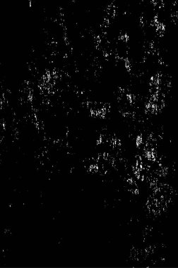 Grunge üst üste biniyor. Soyut siyah-beyaz vektör arkaplanı. Çatlak, leke ve noktalarda kirli desenli tek renkli klasik yüzey. Karanlık korku tarzında eski bir duvar.