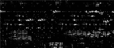 Grunge üst üste biniyor. Soyut siyah-beyaz vektör arkaplanı. Çatlak, leke ve noktalarda kirli desenli tek renkli klasik yüzey. Karanlık korku tarzında eski bir duvar.