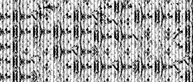 Grunge üst üste biniyor. Soyut siyah-beyaz vektör arkaplanı. Çatlak, leke ve noktalarda kirli desenli tek renkli klasik yüzey. Karanlık korku tarzında eski bir duvar.