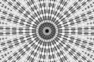 Grunge üst üste biniyor. Soyut siyah-beyaz vektör arkaplanı. Çatlak, leke ve noktalarda kirli desenli tek renkli klasik yüzey. Karanlık korku tarzında eski bir duvar.