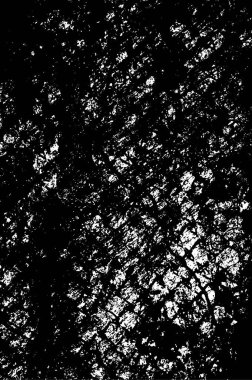 Grunge üst üste biniyor. Soyut siyah-beyaz vektör arkaplanı. Çatlak, leke ve noktalarda kirli desenli tek renkli klasik yüzey. Karanlık korku tarzında eski bir duvar.