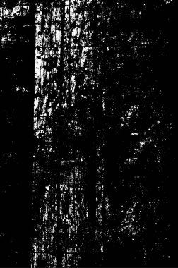 Grunge üst üste biniyor. Soyut siyah-beyaz vektör arkaplanı. Çatlak, leke ve noktalarda kirli desenli tek renkli klasik yüzey. Karanlık korku tarzında eski bir duvar.