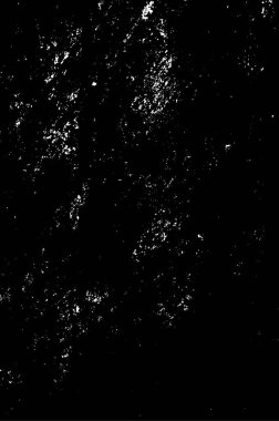 Grunge üst üste biniyor. Soyut siyah-beyaz vektör arkaplanı. Çatlak, leke ve noktalarda kirli desenli tek renkli klasik yüzey. Karanlık korku tarzında eski bir duvar.