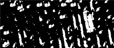 Grunge üst üste biniyor. Soyut siyah-beyaz vektör arkaplanı. Çatlak, leke ve noktalarda kirli desenli tek renkli klasik yüzey. Karanlık korku tarzında eski bir duvar.