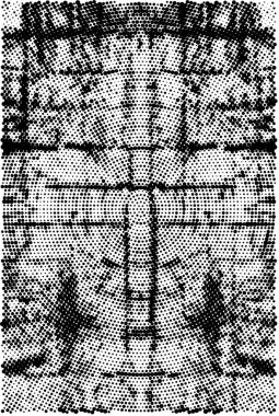 Grunge siyah ve beyaz dikişsiz desen. Tek renkli soyut doku. Çatlakların, sürtünmelerin, talaşların, lekelerin, mürekkep lekelerinin, çizgilerin arka planı. Koyu tasarım arka plan yüzeyi. Gri yazdırma öğesi