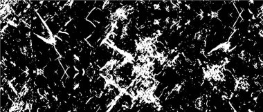 Grunge black and white pattern. Monochrome particles abstract texture. Background of cracks, scuffs, chips, stains, ink spots, lines. Dark design background surface. Gray printing element