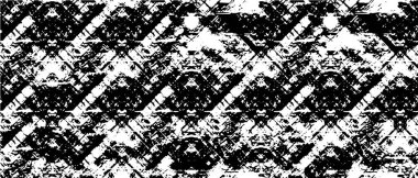 Grunge black and white pattern. Monochrome particles abstract texture. Background of cracks, scuffs, chips, stains, ink spots, lines. Dark design background surface. Gray printing element