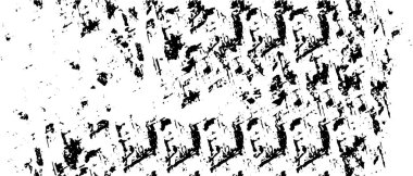 Grunge üst üste biniyor. Soyut siyah-beyaz vektör arkaplanı. Çatlak, leke ve noktalarda kirli desenli tek renkli klasik yüzey. Karanlık korku tarzında eski bir duvar.