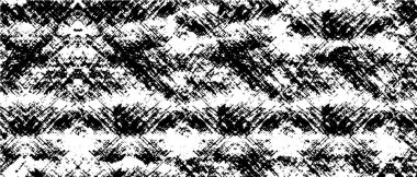 Grunge üst üste biniyor. Soyut siyah-beyaz vektör arkaplanı. Çatlak, leke ve noktalarda kirli desenli tek renkli klasik yüzey. Karanlık korku tarzında eski bir duvar.