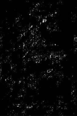 Grunge üst üste biniyor. Soyut siyah-beyaz vektör arkaplanı. Çatlak, leke ve noktalarda kirli desenli tek renkli klasik yüzey. Karanlık korku tarzında eski bir duvar.